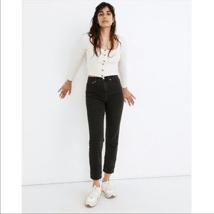 MADEWELL | Classic Straight Jeans in Lunar Wash Black Stretch Denim 31
